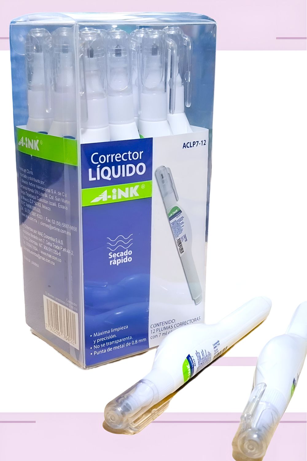 corrector c/12 pluma AINK 7ml