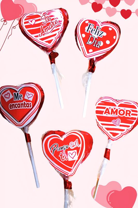 paletas con frases grande corazon c/20