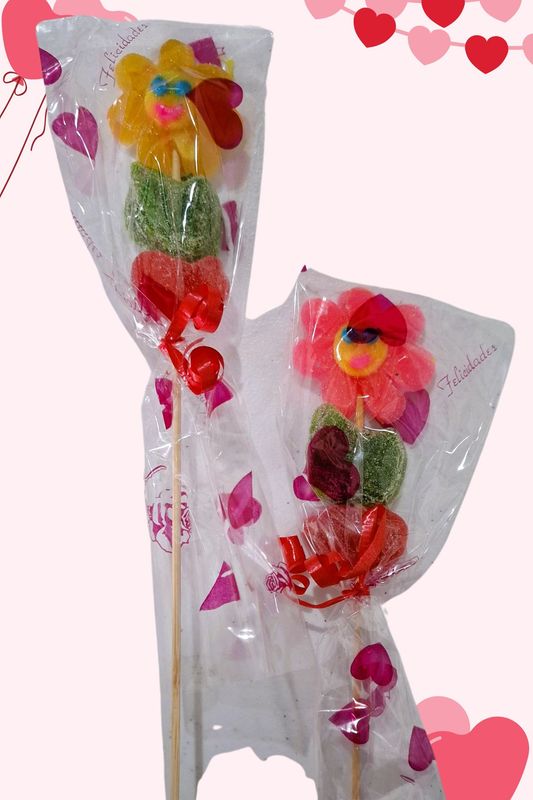 Brocheta decorado flores