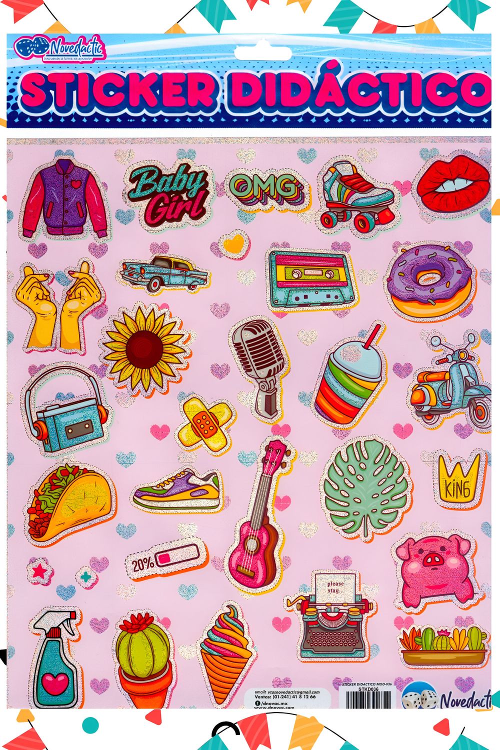 Stickers con 3 niña