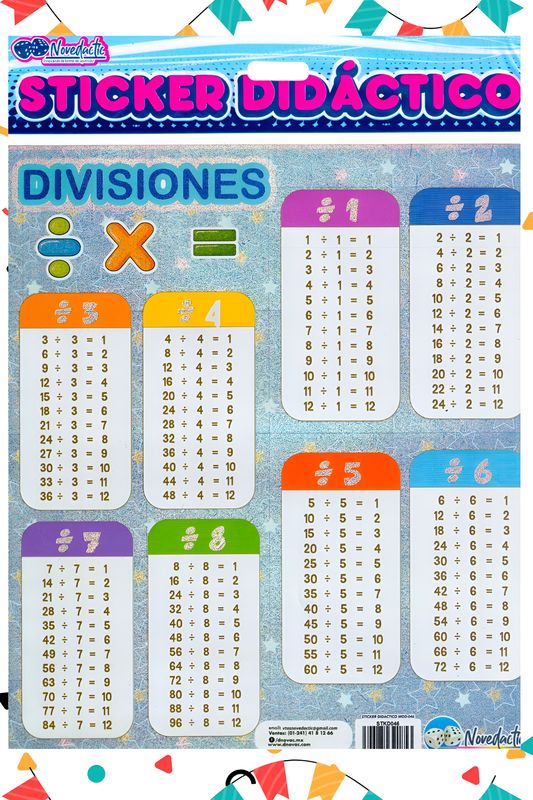 Stickers con 3 tablas
