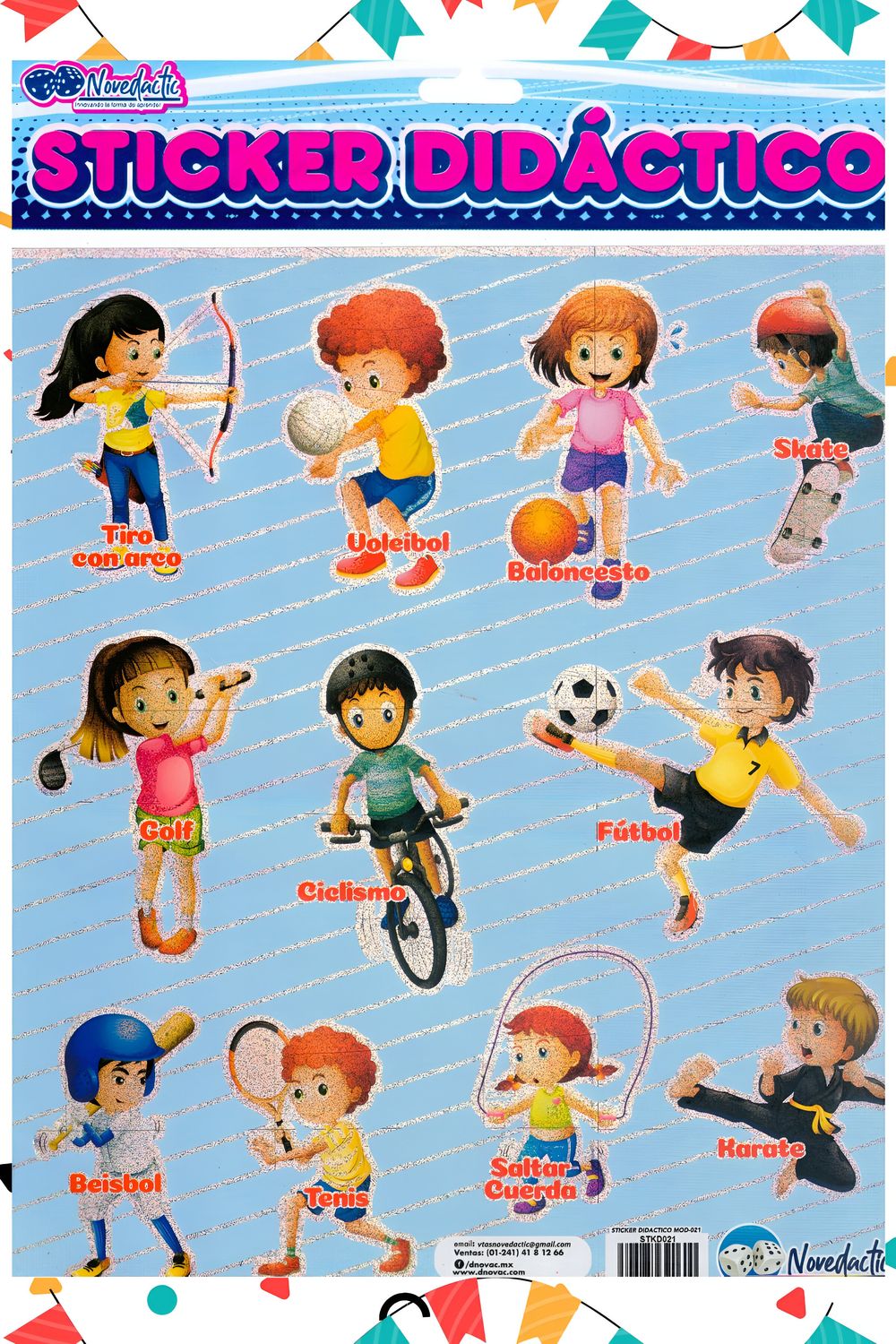 Stickers con 3 deportes