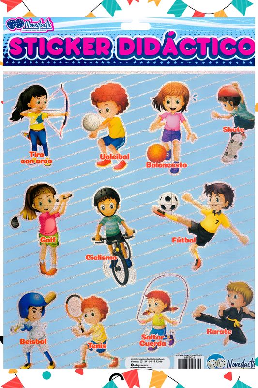 Stickers con 3 deportes