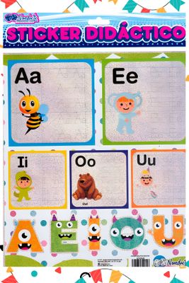 Stickers con 3 vocales Stickers con 3 vocales