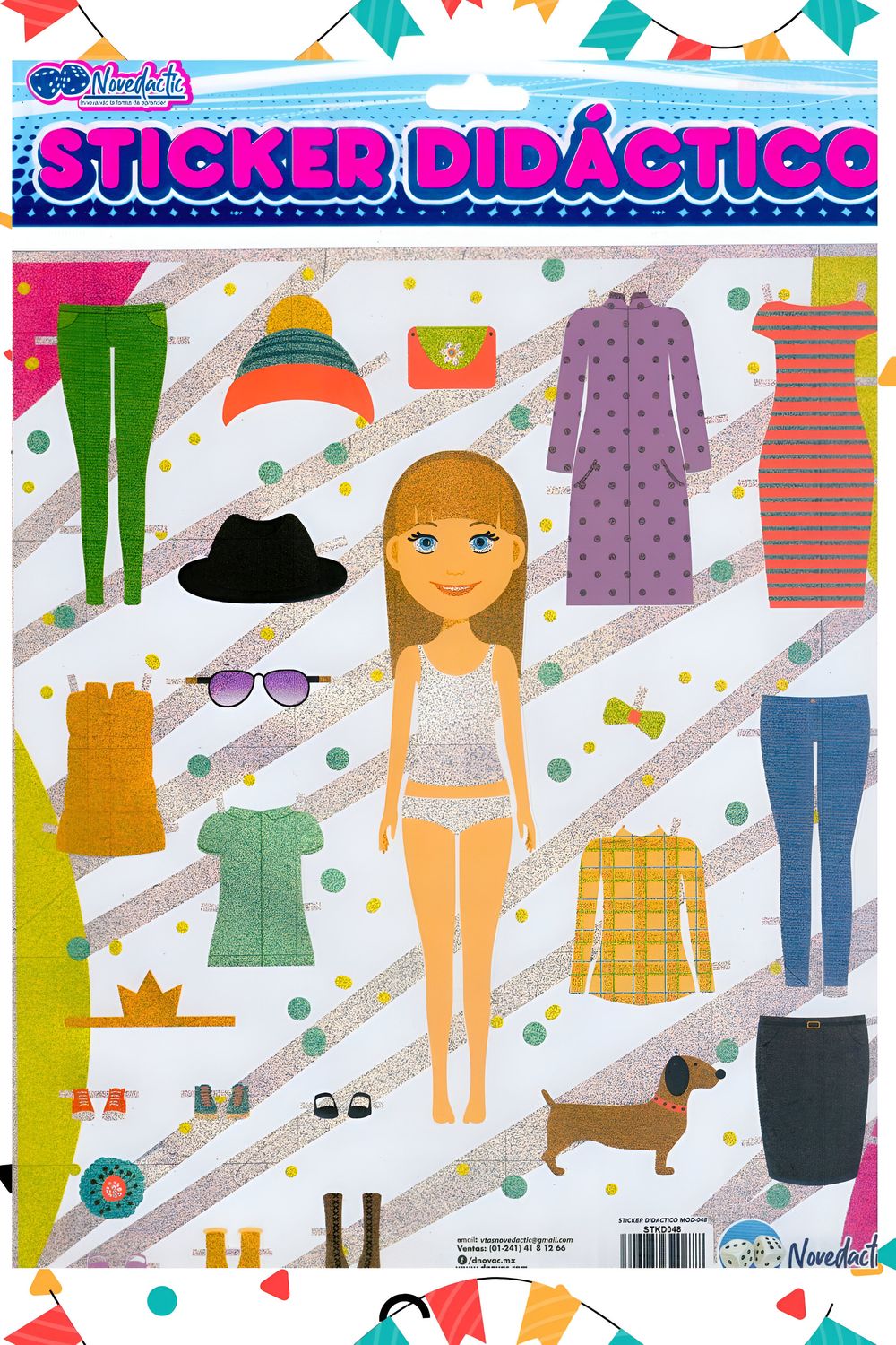 Stickers con 3 ropa niña