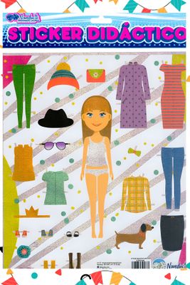 Stickers con 3 ropa niña Stickers con 3 ropa niña