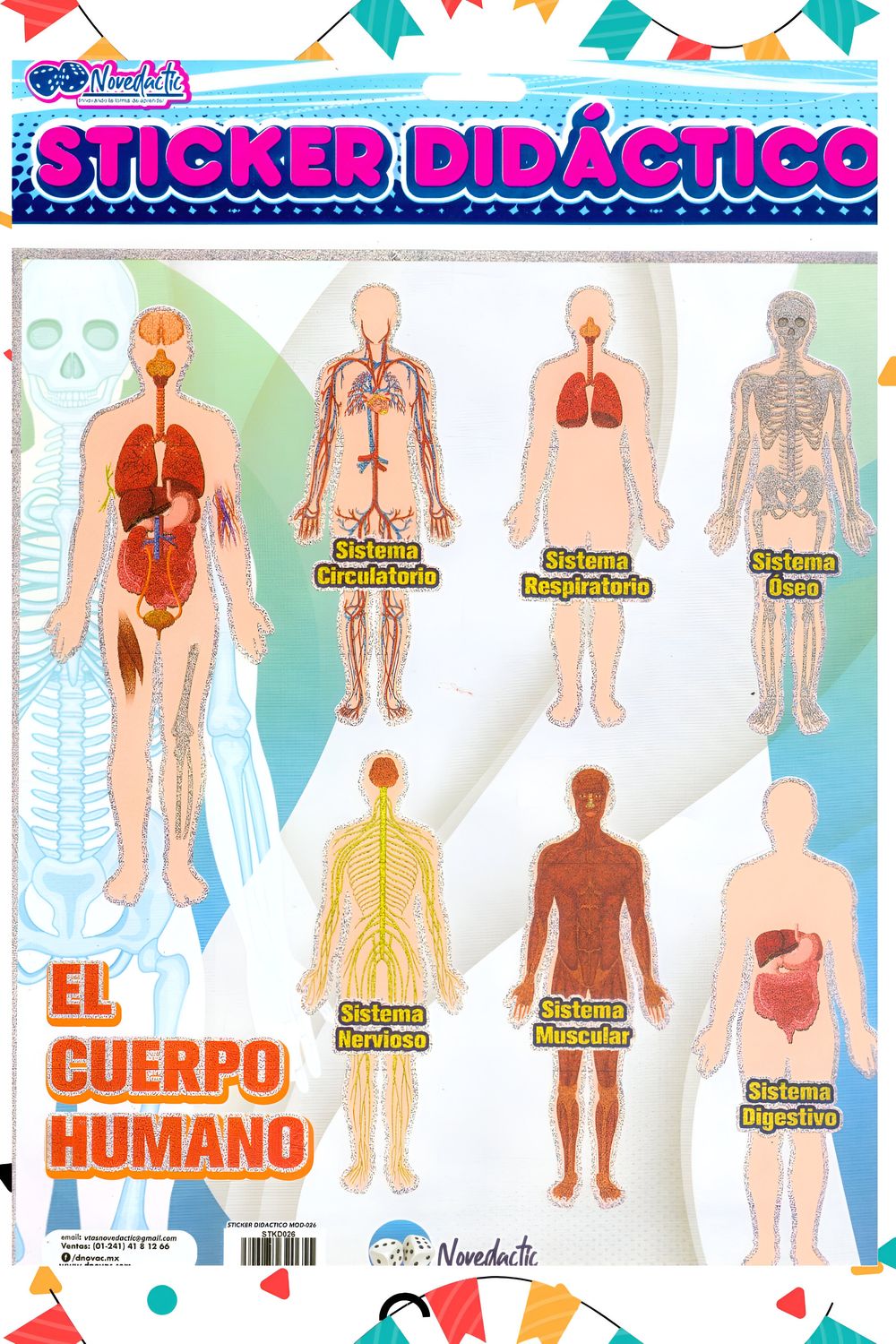 Stickers con 3 cuerpo humano