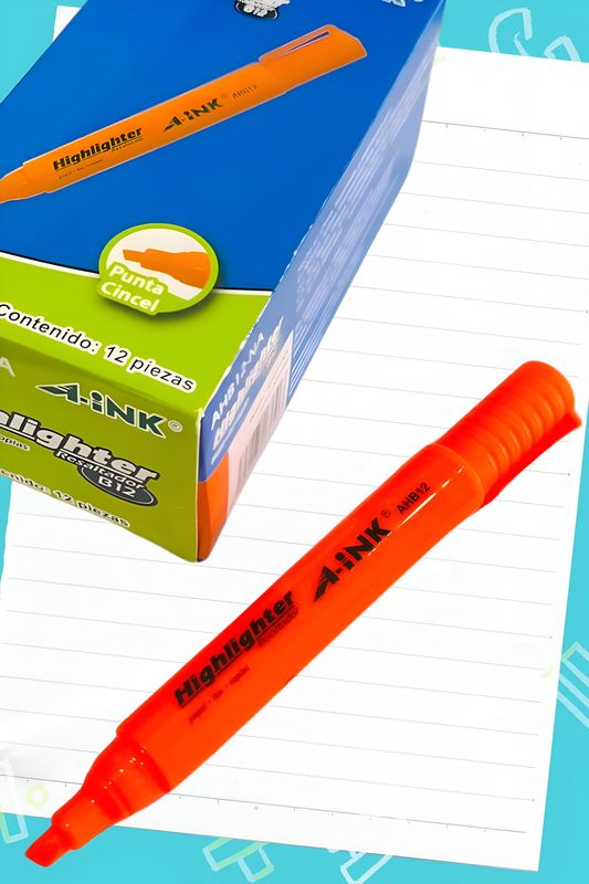 marcatextos naranja grueso c/12