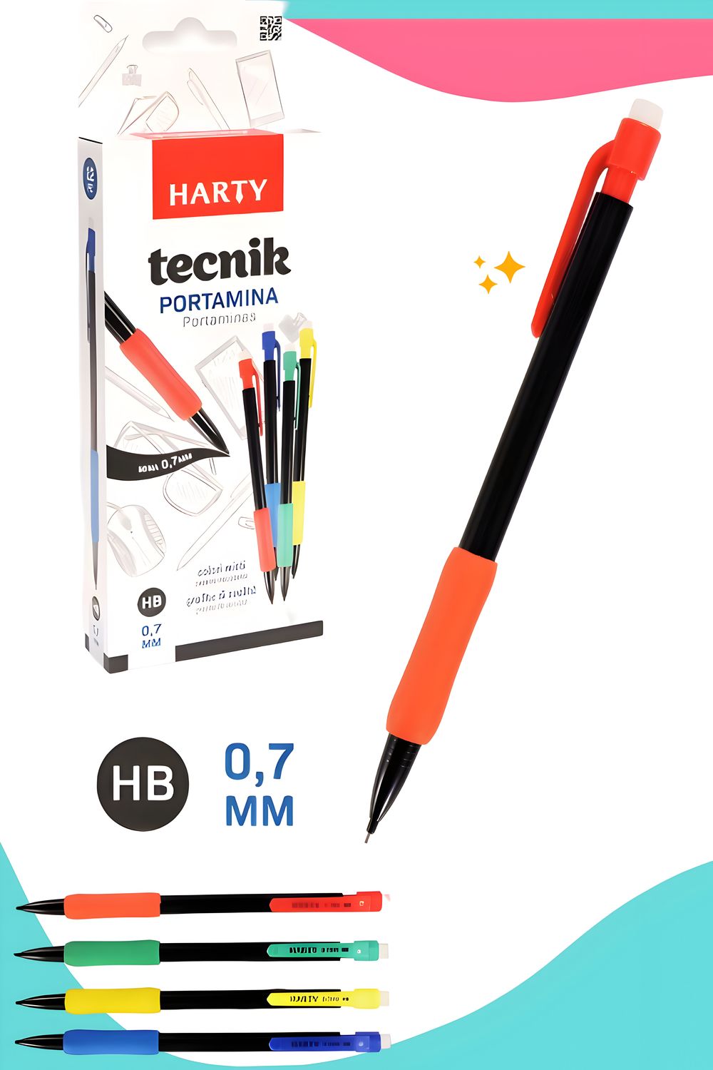 Portaminas 0.5 mm con 12 pzas HARTY