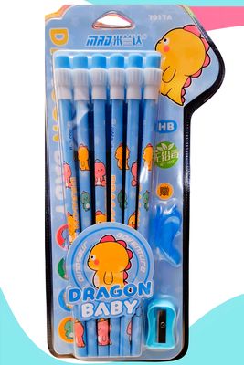 Lápiz dragón baby c/12 azul