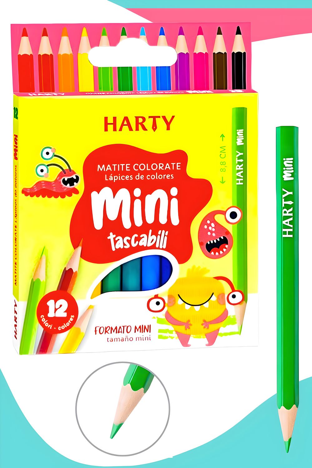 Colores c/12 HARTY cortos