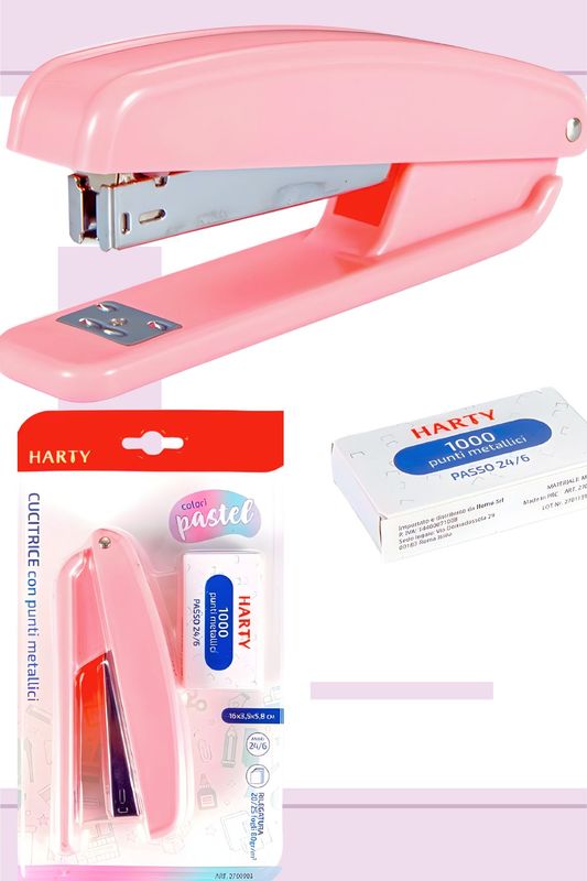 Engrapadora tira completa HARTY colores con grapas