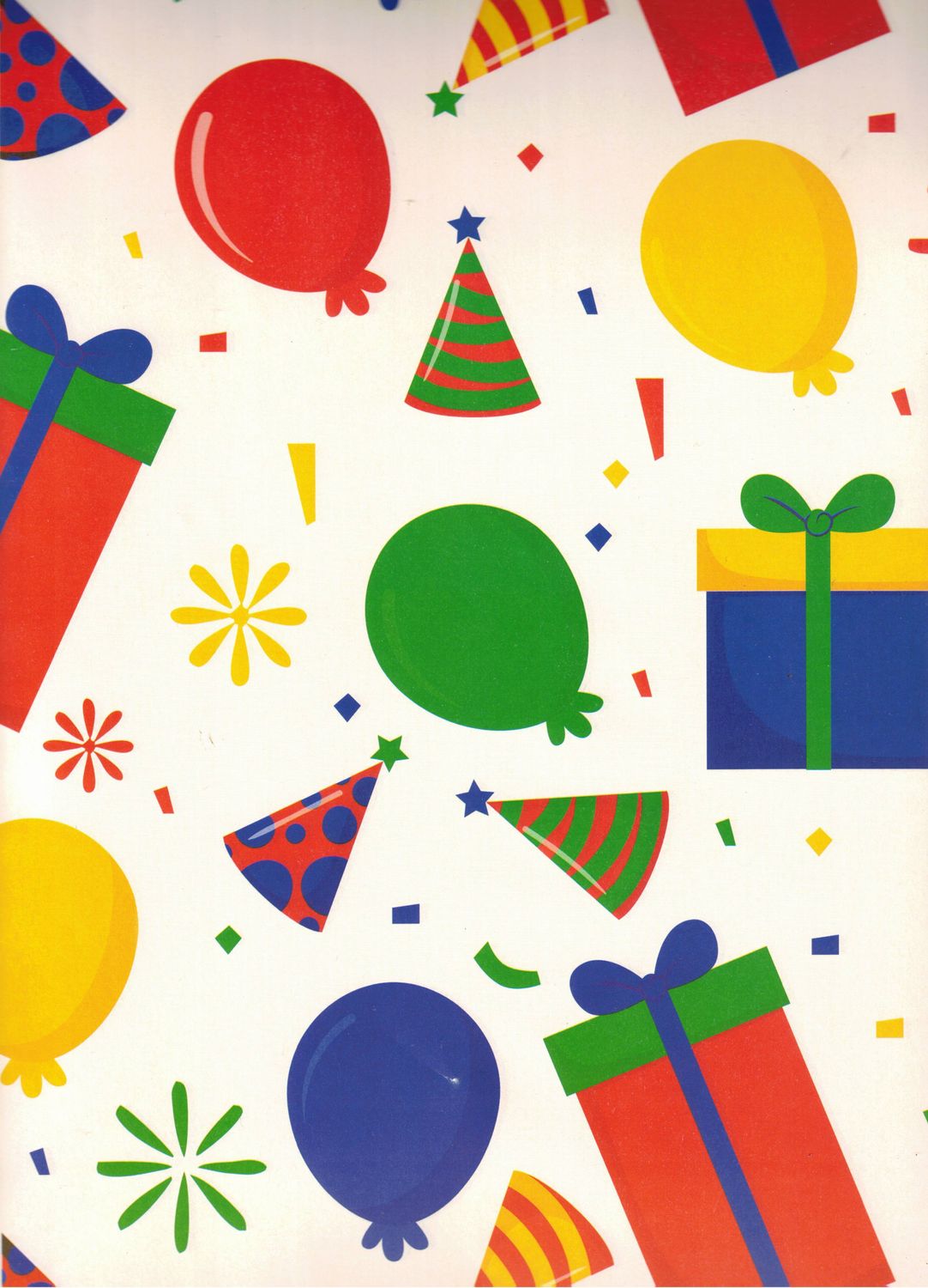 Papel de regalo C/10 fiesta pzas