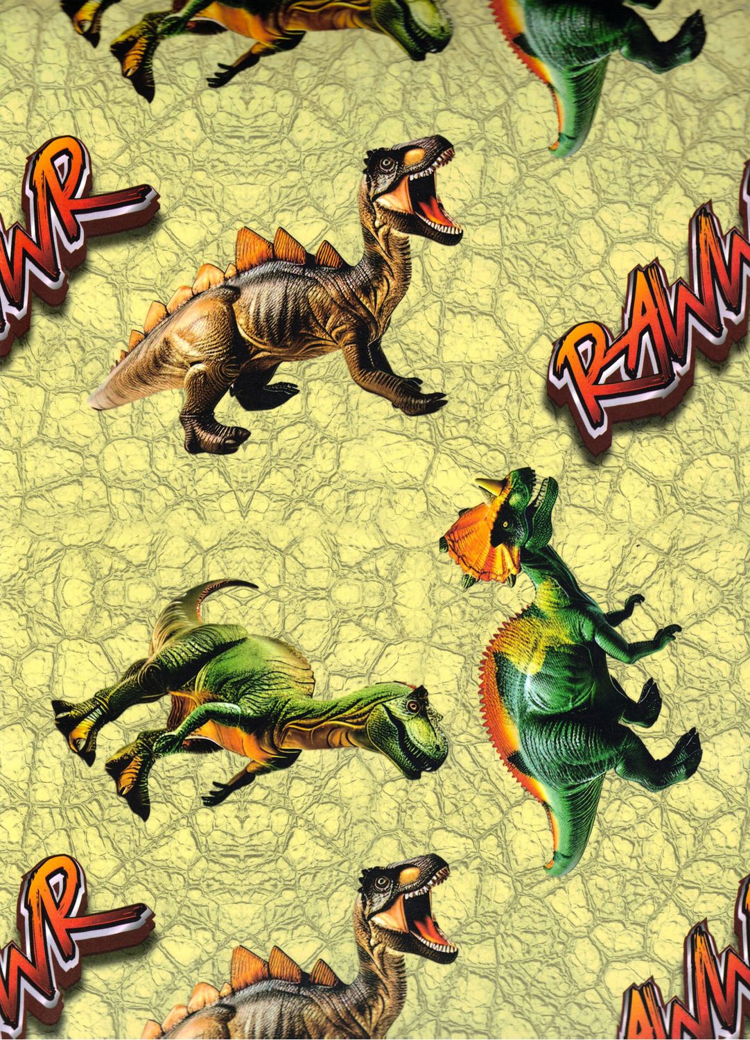 papel de regalo dino rugido C/10
