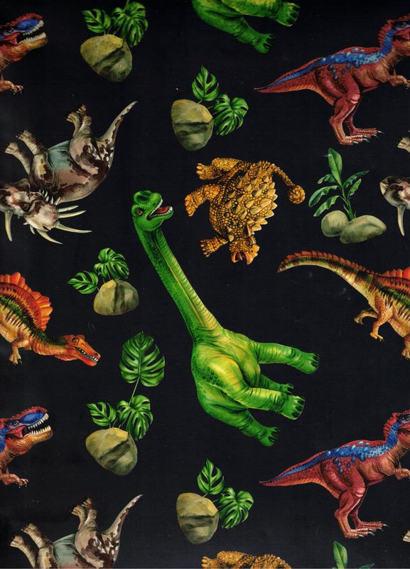 papel de regalo dinosaurios C/10