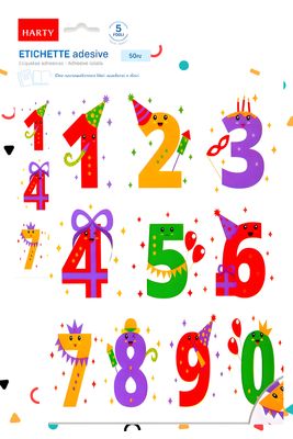 Stickers con 5 planillas números Stickers con 5 planillas números