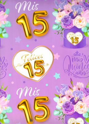 Papel De Regalo C/10 Pz mis xv