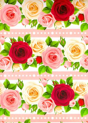 Papel De Regalo C/10 Pz flores