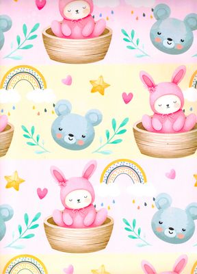 Papel De Regalo C/10 Pz bebe