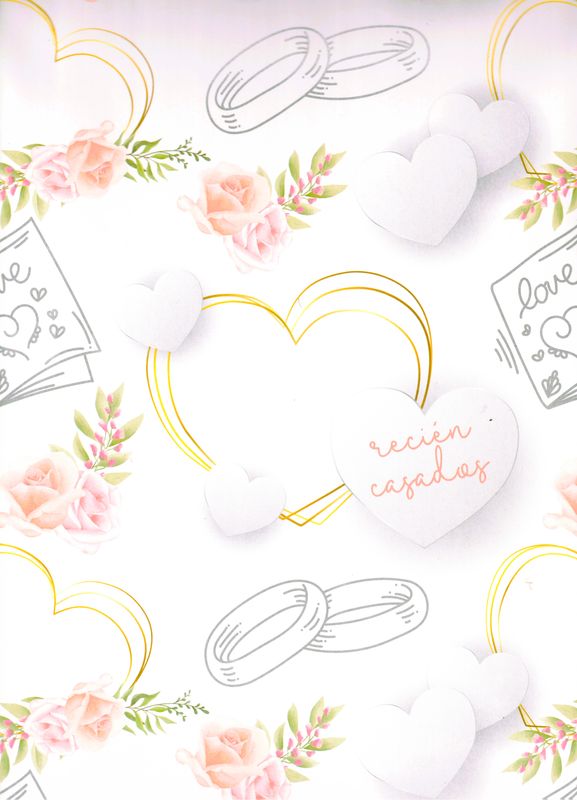 Papel De Regalo C/10 Pz boda