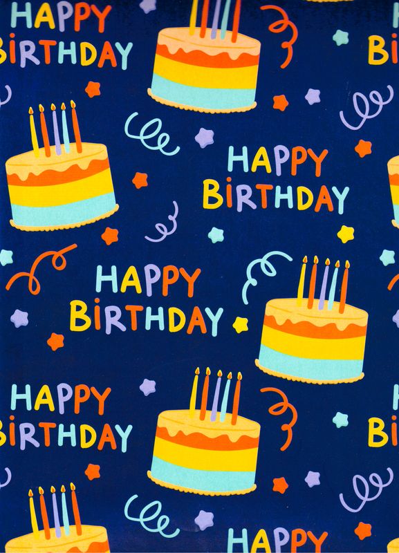 Papel De Regalo C/25 Pz cumple años