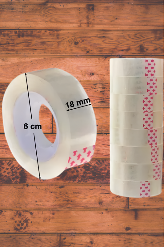 cinta tranparente leader 18x33 tubo con 8