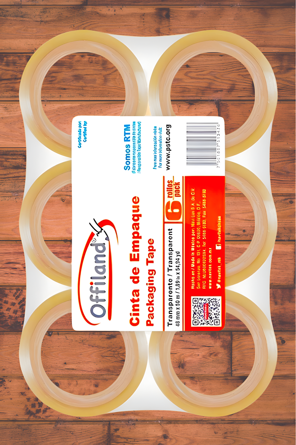 cinta transparente paq c/6