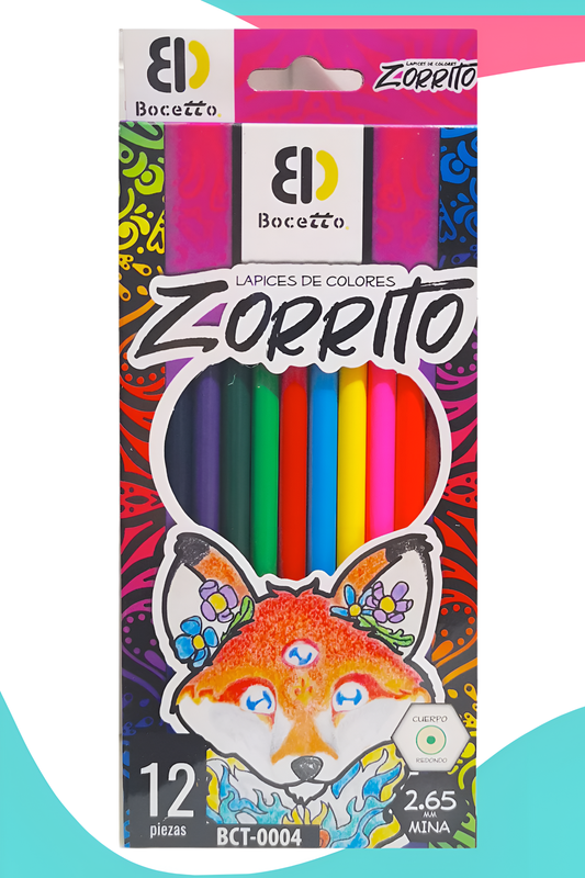 lápices de colores largos zorrito