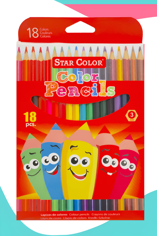 Colores star color largos c/18 caja roja