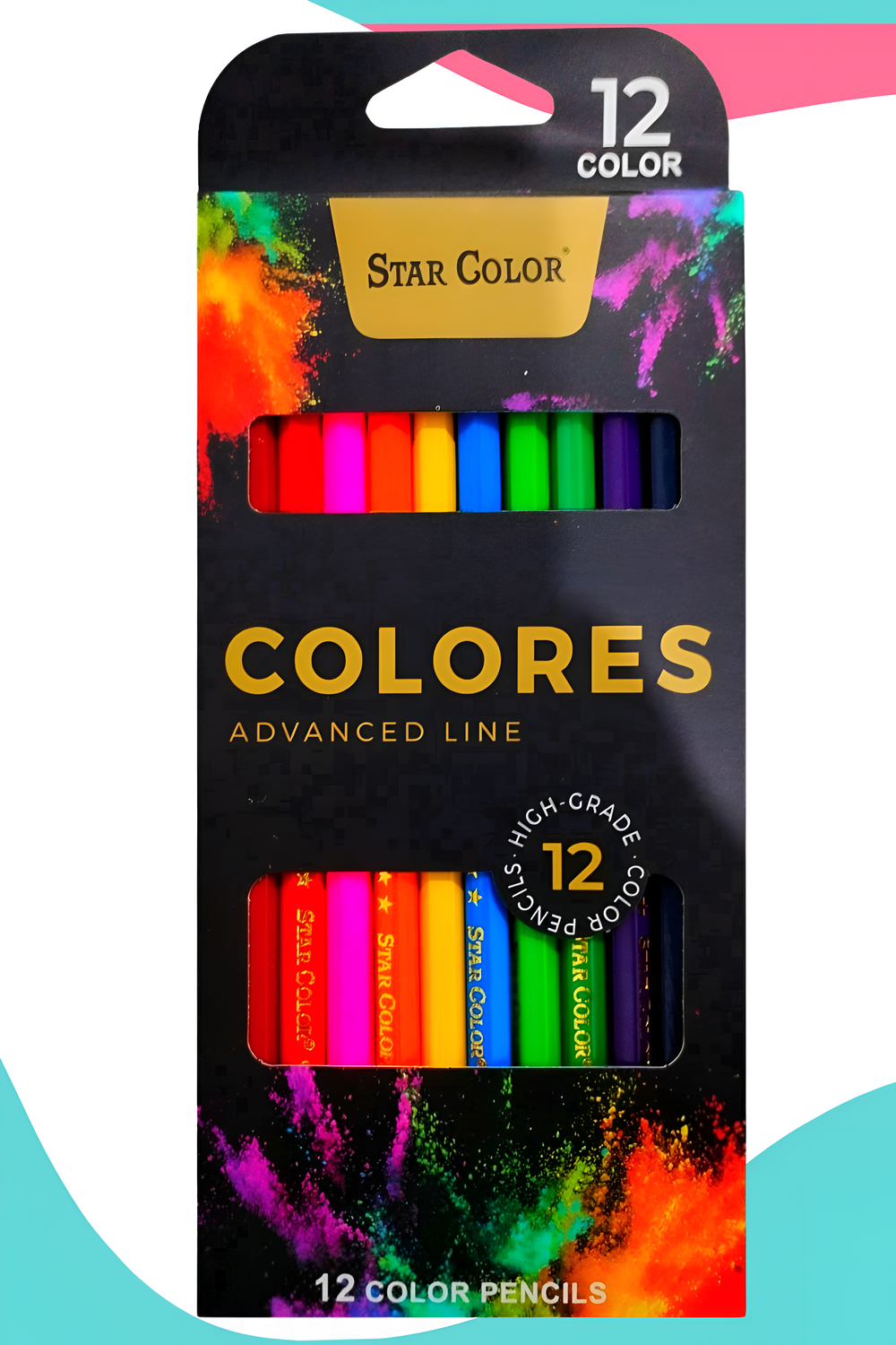 colores star color largos c/12 caja negra colores star color largos c/12 caja negra