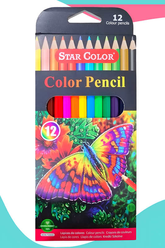 Colores star color largos c/12 caja mariposa