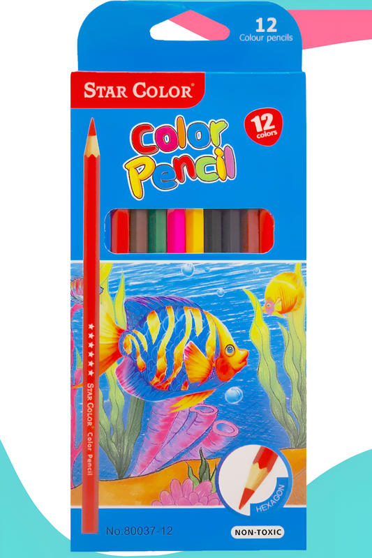 colores star color largos c/12 caja pecesitos