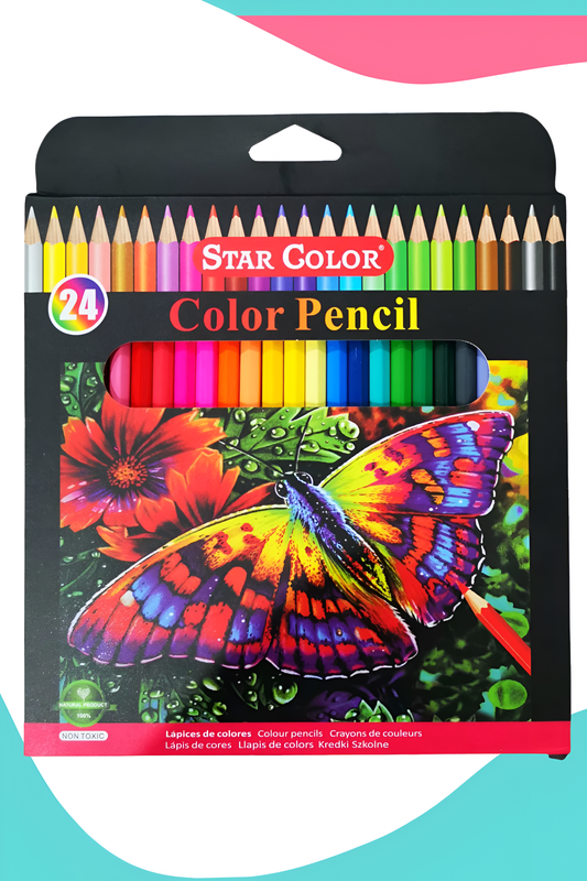 Lapices de colores star color c/24 mariposa