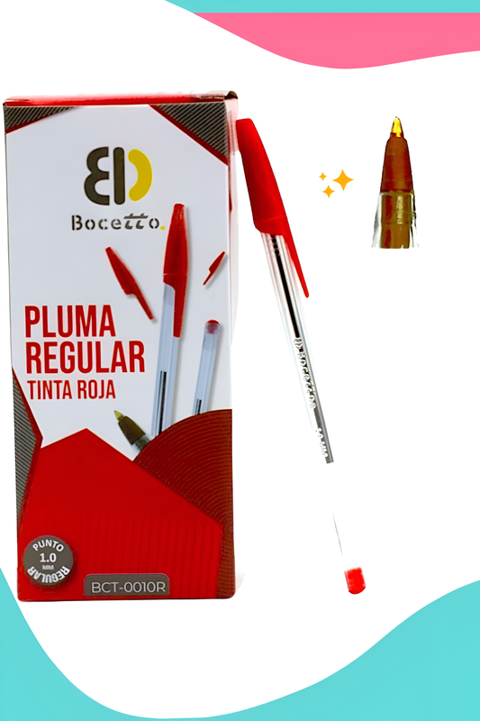 boligrafos c/50 rojo bocetto