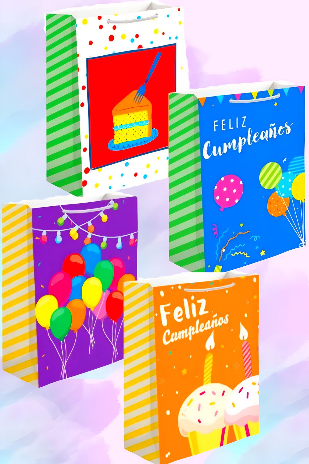Bolsa de regalo CELEBRATE c/12  Mediana 26x19cm