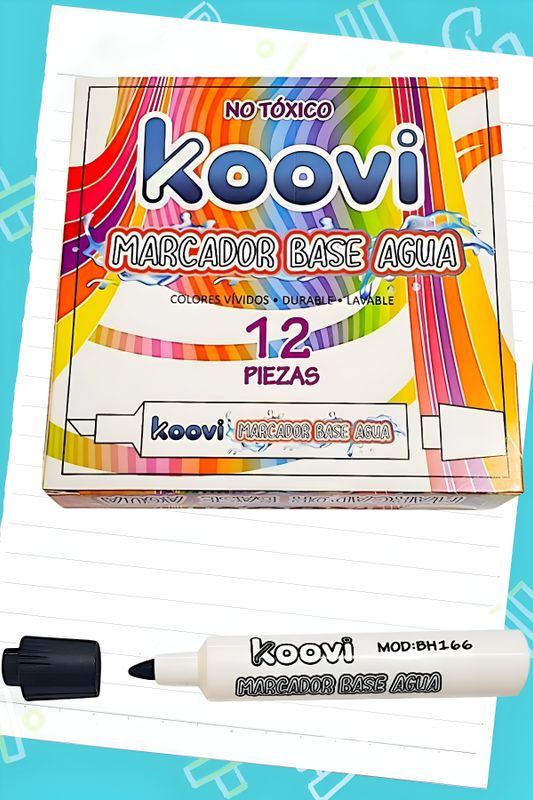 530258 marcador de agua negro koovi c/12