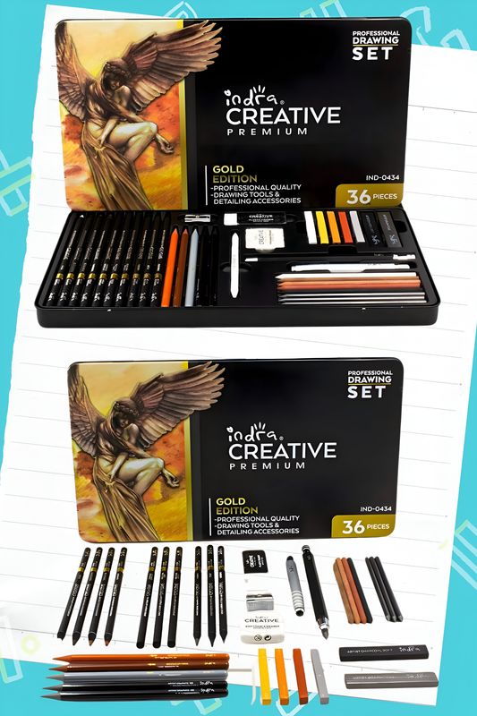 set profesional para dibujo 36 pzas