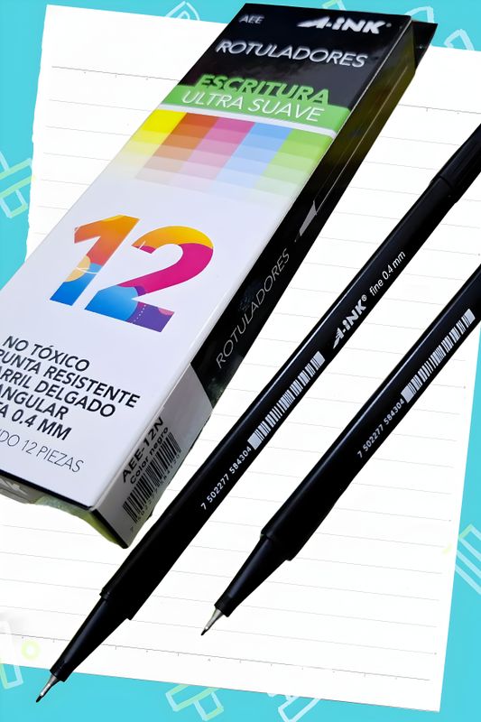 Rotulador c/12 AINK negro