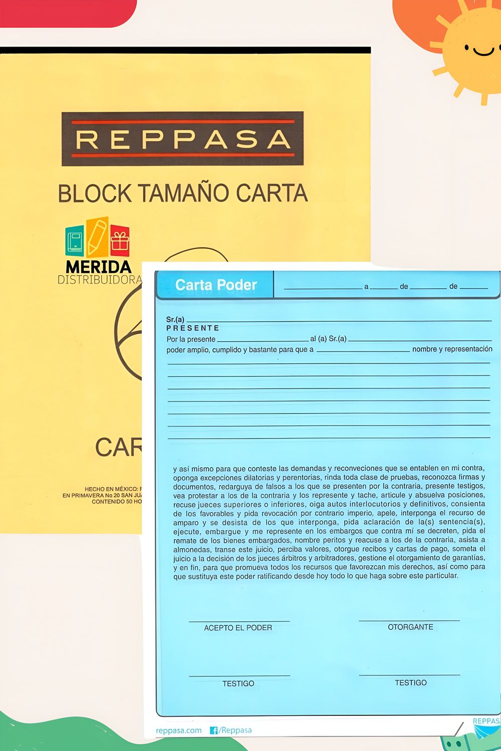 block carta poder 50 hojas