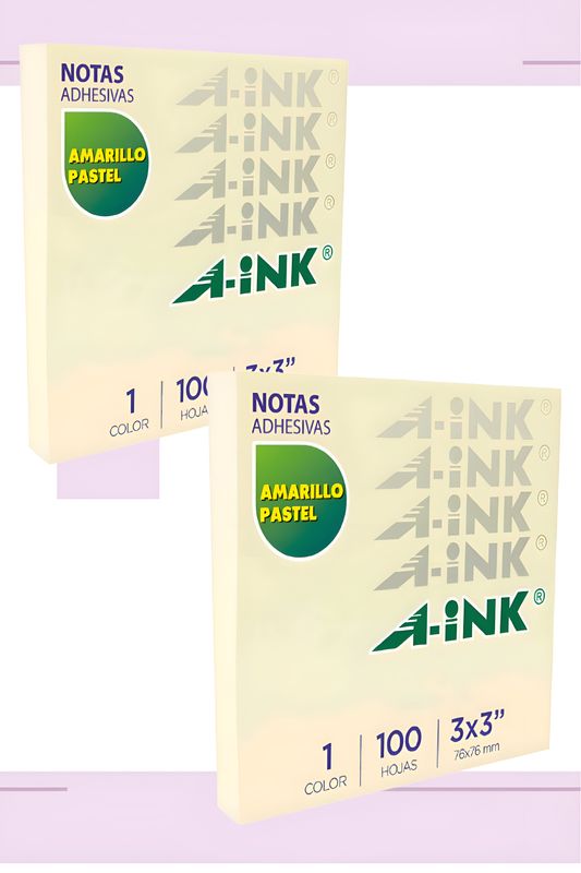 Notas adhesivas cuadro 3x3 7.6cm c/6 pzas amarillo