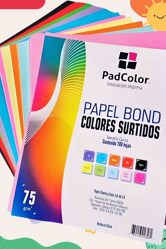 hojas de color 10 colores con 100 hojas