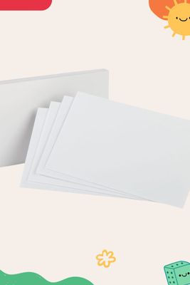 tarjeta 5x8 blanca 100 pzas