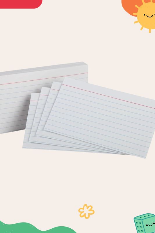 tarjeta 3x5 raya 100 pzas