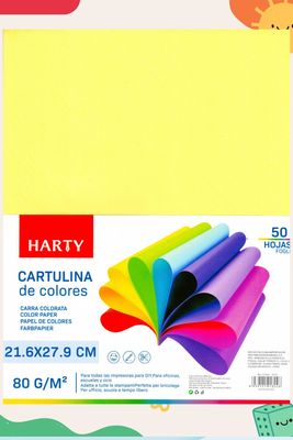 Hojas de colores c/50 Amarillo pastel