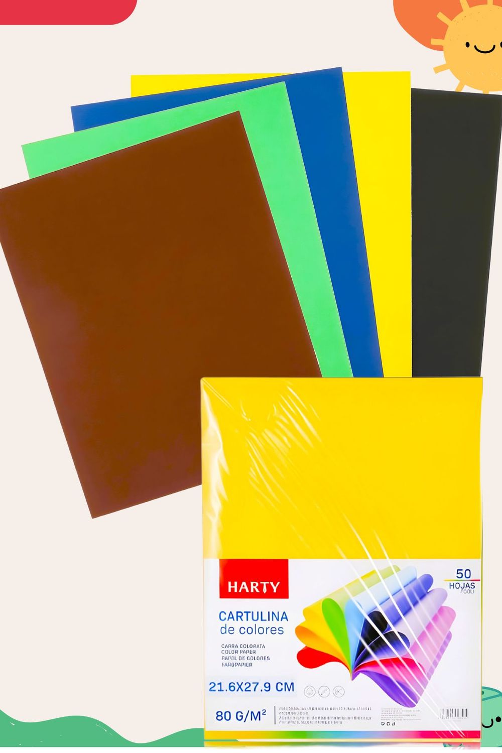 Hojas de colores c/50 surtido Neon
