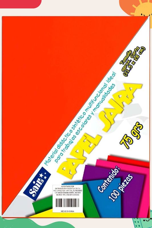 hojas de color c/100 naranja