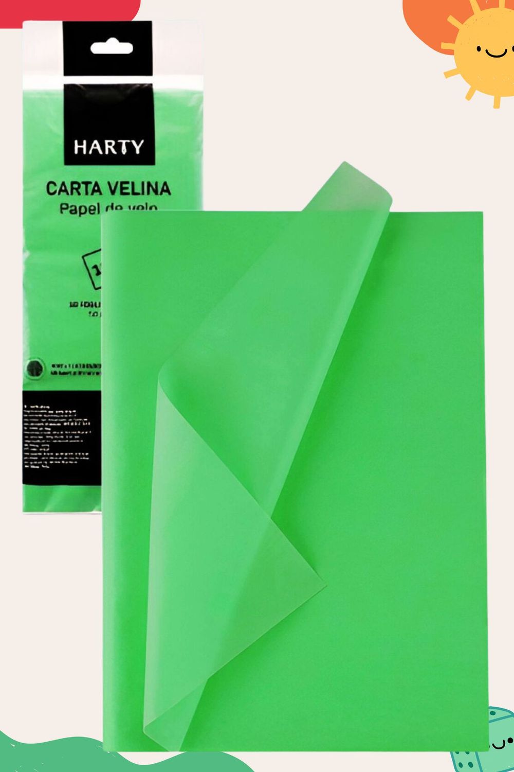 Papel china verde bandera C/10 HARTY