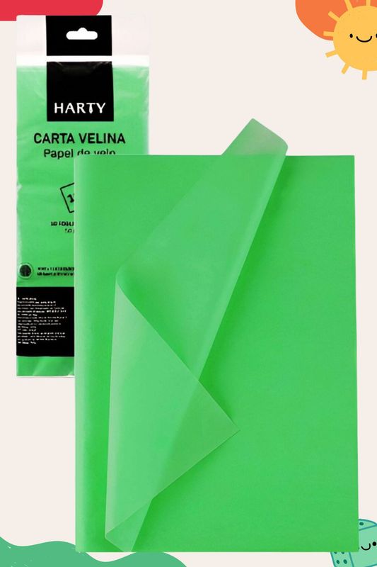 Papel china verde bandera C/10 HARTY