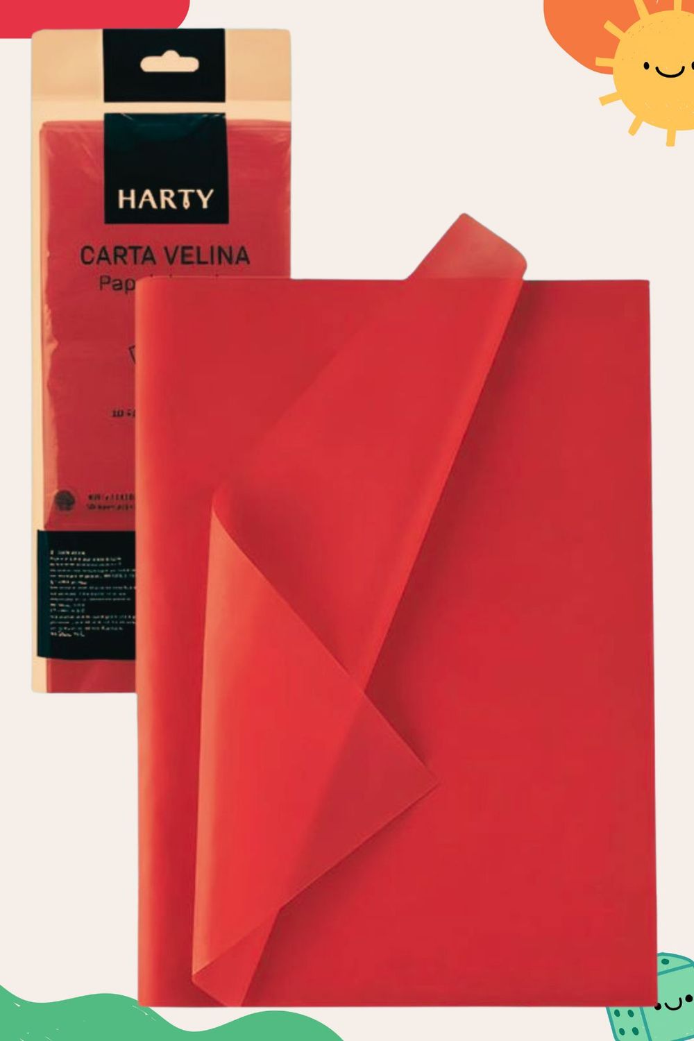 Papel china rojo c/10 HARTY