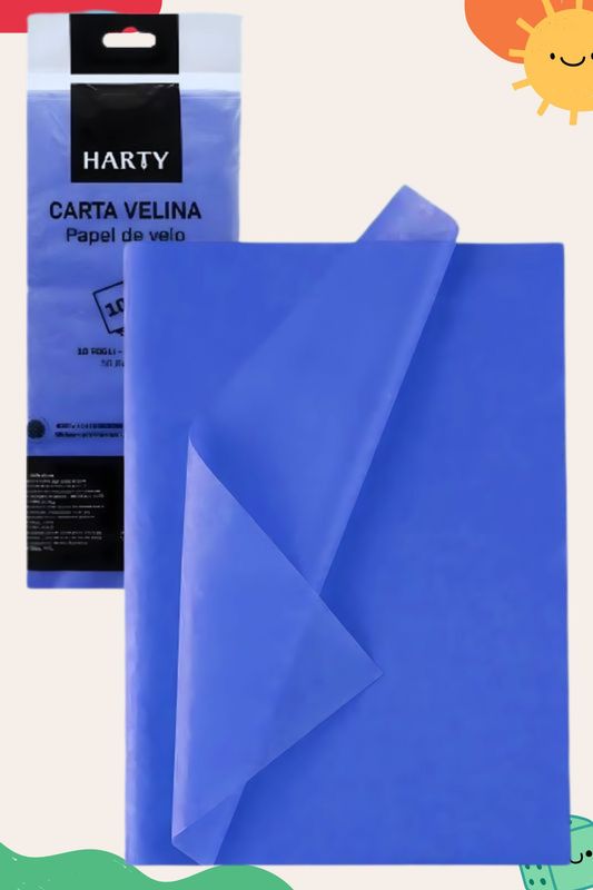 Papel china azul rey c/10 HARTY